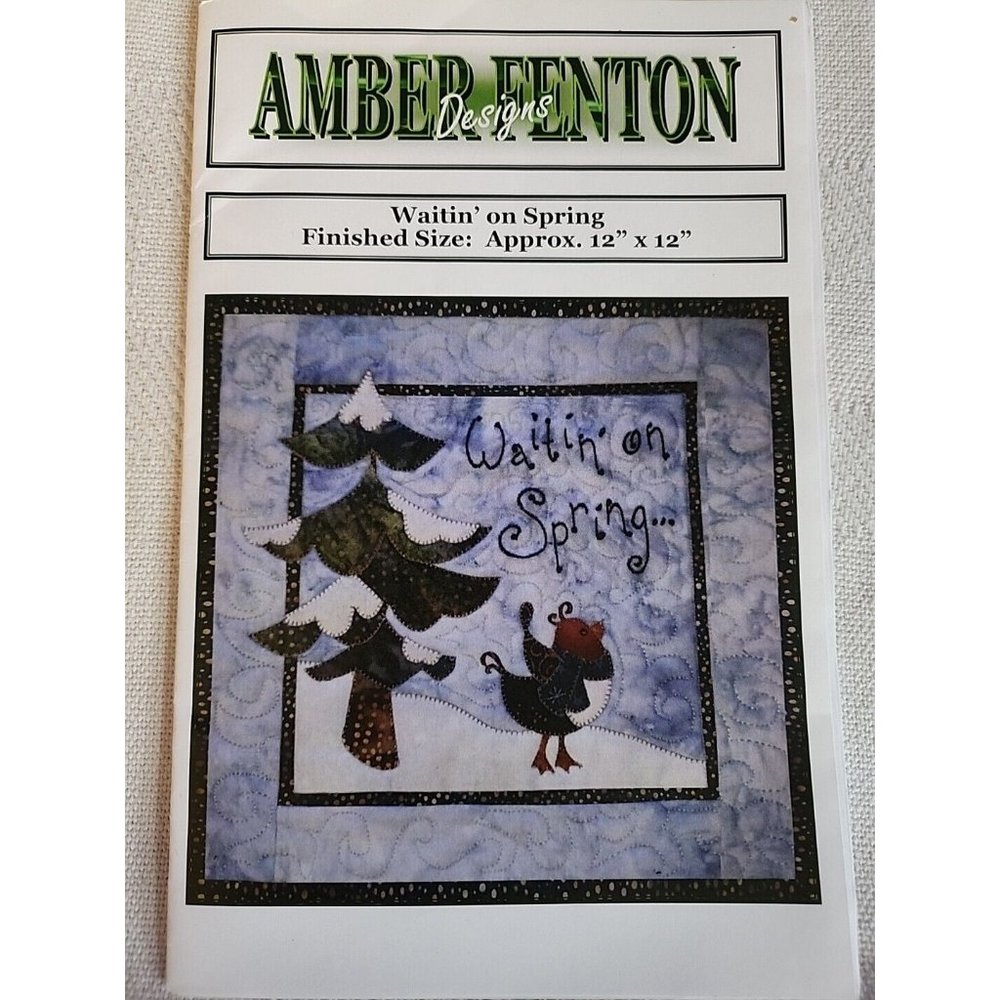 Amber Fenton Design Waitin' on Spring Bird Applique Quilting Pattern